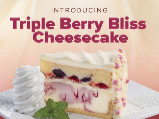 Add campaign Project Description Cheesecake Factory Blurb: The Cheesecake Factory is introducing the newest flavor to their legendary lineup: Triple Berry Bliss Cheesecake – creamy cheesecake layered with vanilla cake! For every slice of the new flavor, the Cheesecake Factory will donate $0.25 to Feeding America to benefit local food banks like Philabundance! Timeframe: July 29th, 2024 - July 29th, 2025 Location: King of Prussia, Cherry Hill, Willow Grove, Philadelphia https://www.thecheesecakefactory.com/