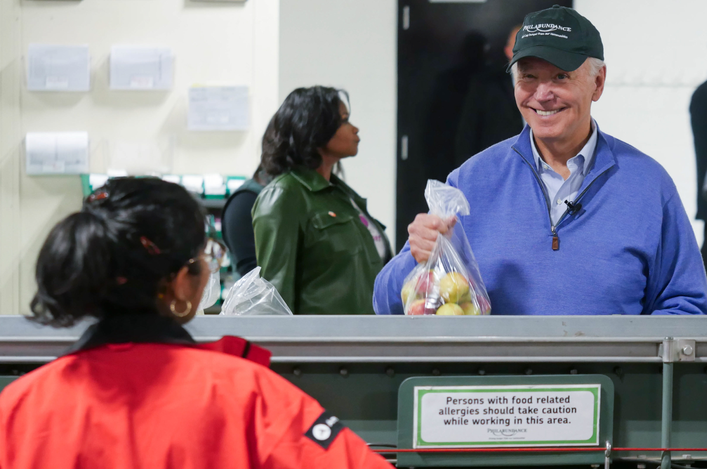 President Joe Biden during the MLK day of service