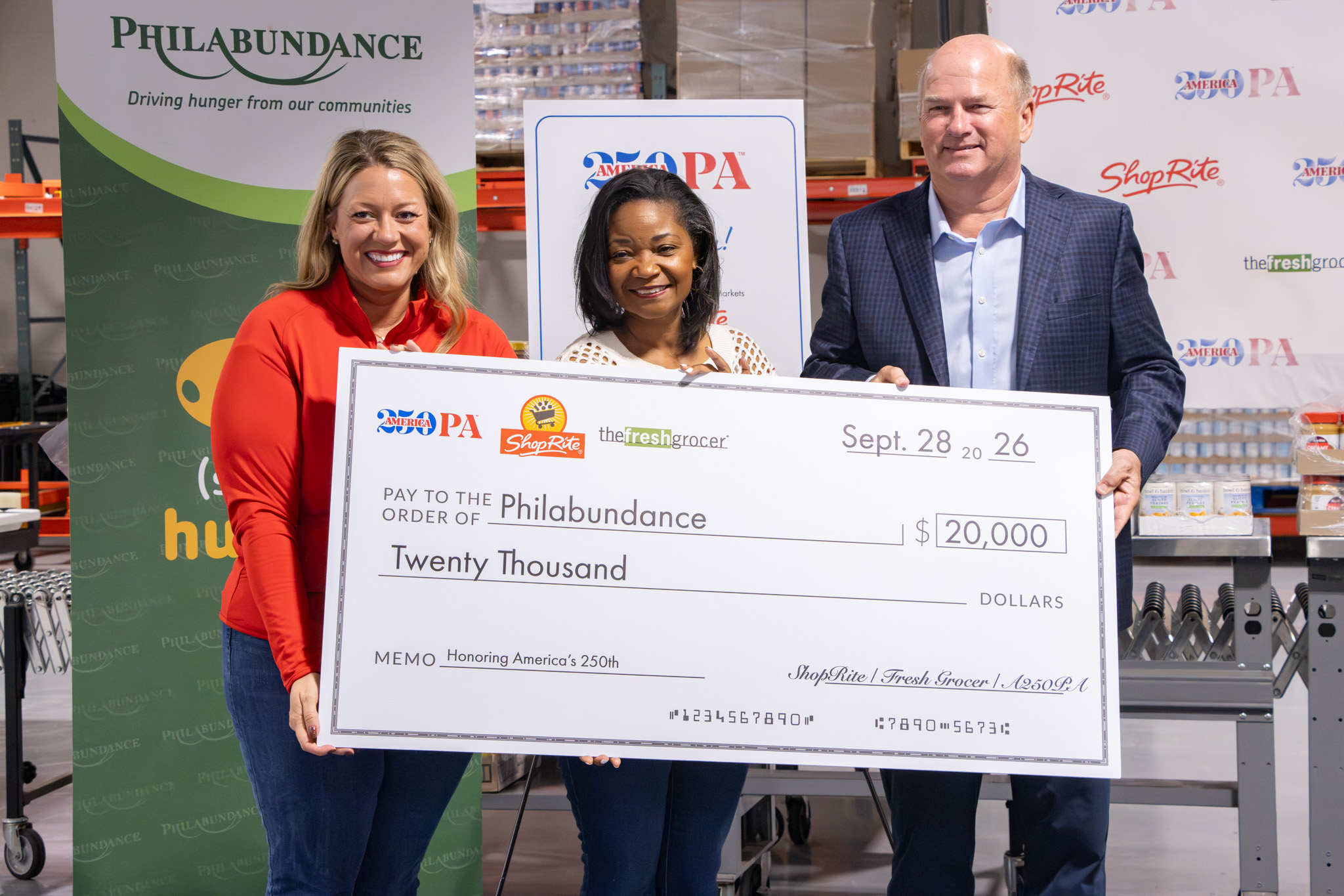 America250PA, ShopRite, The Fresh Grocer, Wakefern Food Corp., & Philabundance Mark America's 250th Through Service